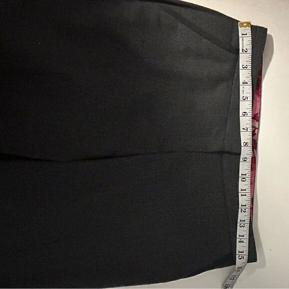 Ted Baker London Gray Wool Blend Lined Straight Leg Pants Size 2 - Picture 9 of 12